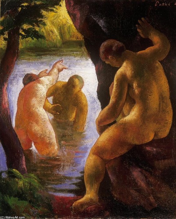 Wikioo.org - The Encyclopedia of Fine Arts - Painting, Artwork by Karoly Patko - Bathers -