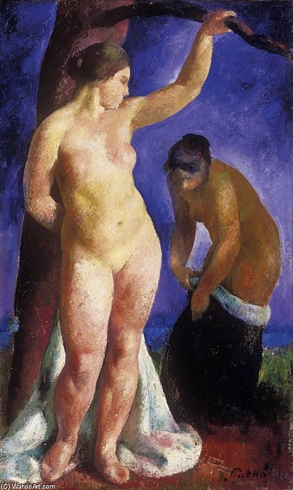 Wikioo.org - The Encyclopedia of Fine Arts - Painting, Artwork by Karoly Patko - Before Bath