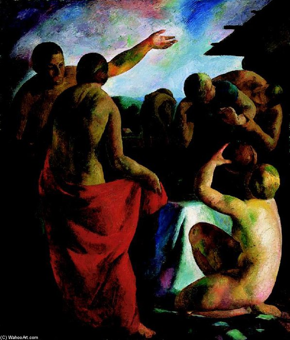 WikiOO.org – 美術百科全書 - 繪畫，作品 Karoly Patko - 裸体 在  的 打开