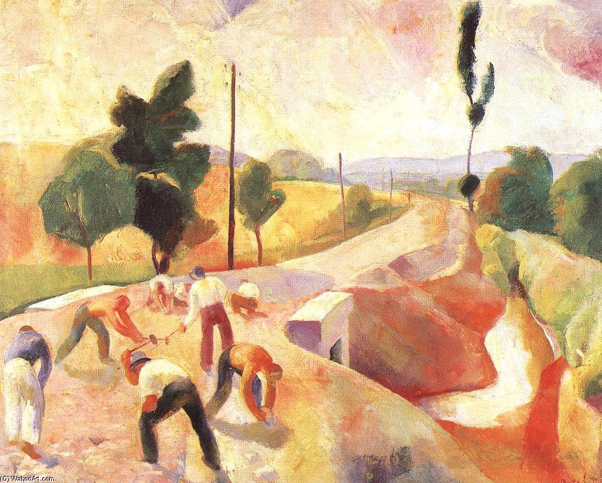 Wikioo.org - The Encyclopedia of Fine Arts - Painting, Artwork by Karoly Patko - Road Counstruction