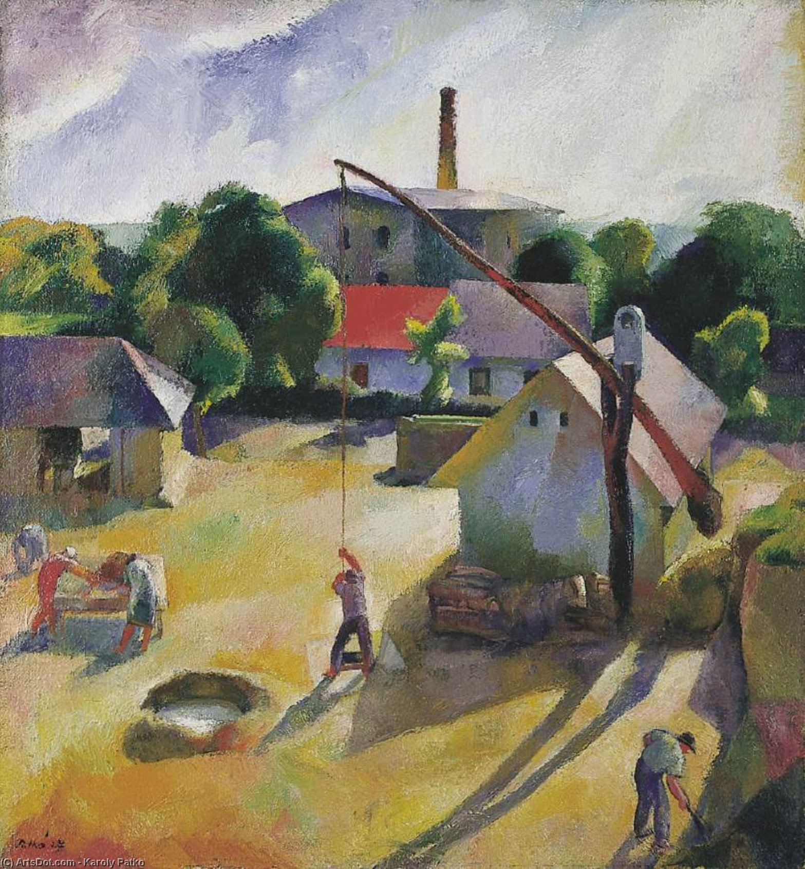 Wikioo.org - The Encyclopedia of Fine Arts - Painting, Artwork by Karoly Patko - Village (igal)