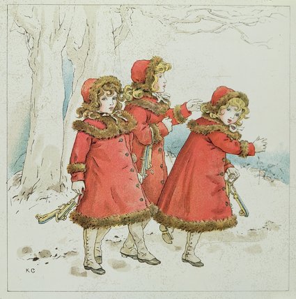 WikiOO.org - Enciclopedia of Fine Arts - Pictura, lucrări de artă Kate Greenaway - 'winter' From April Baby's Book Of Tunes
