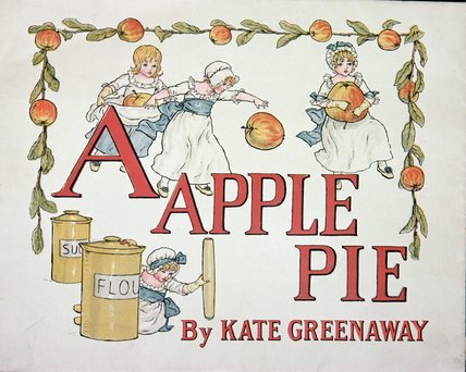 Wikioo.org - The Encyclopedia of Fine Arts - Painting, Artwork by Kate Greenaway - Illustration For The Letter 'a' From 'apple Pie