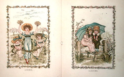 Wikioo.org - The Encyclopedia of Fine Arts - Painting, Artwork by Kate Greenaway - Spring And Summer