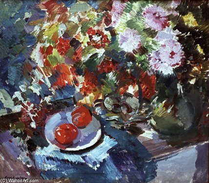 Wikioo.org - The Encyclopedia of Fine Arts - Painting, Artwork by Konstantin Alekseyevich Korovin - Roses