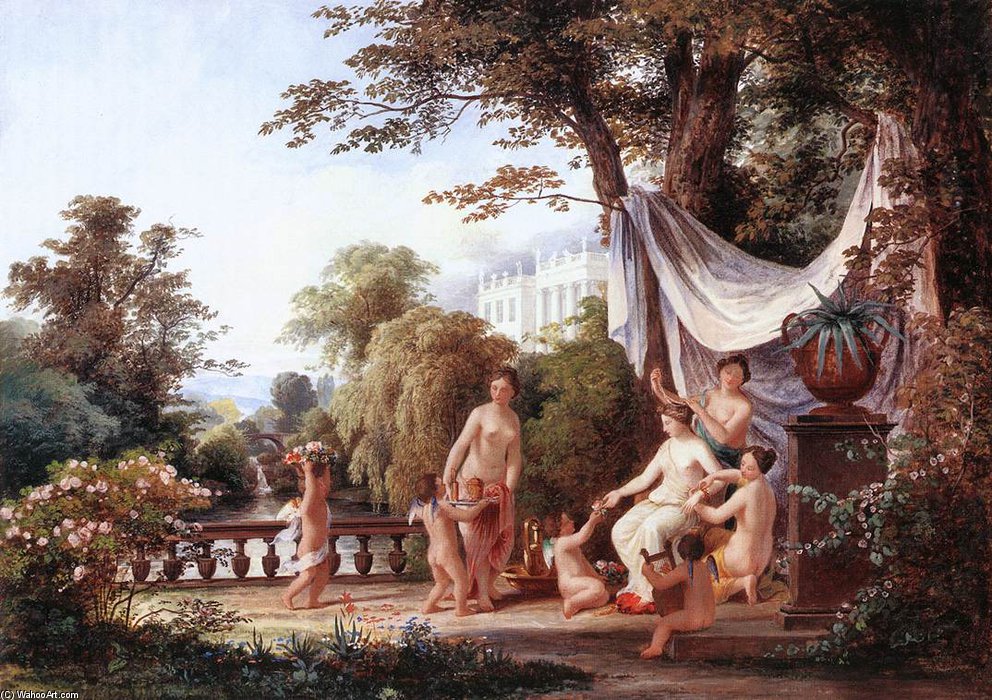WikiOO.org - Encyclopedia of Fine Arts - Malba, Artwork Karoly Marko The Elder - Toilette Of Venus