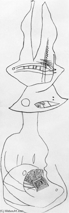 WikiOO.org - Encyclopedia of Fine Arts - Schilderen, Artwork Lajos Vajda - Frog Girl