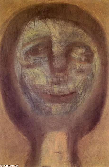 WikiOO.org - Εγκυκλοπαίδεια Καλών Τεχνών - Ζωγραφική, έργα τέχνης Lajos Vajda - Green Clown Mask