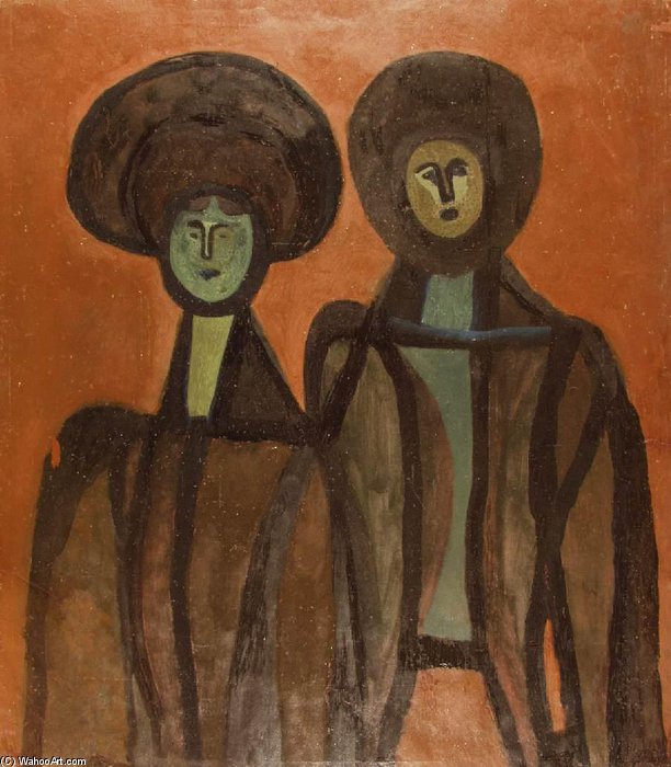 Wikioo.org - The Encyclopedia of Fine Arts - Painting, Artwork by Lajos Vajda - Sisters