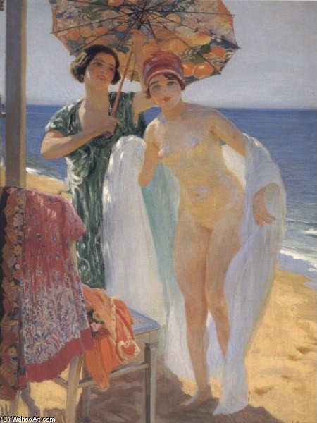 Wikioo.org - The Encyclopedia of Fine Arts - Painting, Artwork by Laureano Barrau - After The Swim