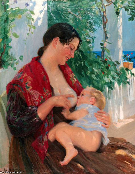 Wikioo.org - The Encyclopedia of Fine Arts - Painting, Artwork by Laureano Barrau - Maternidad