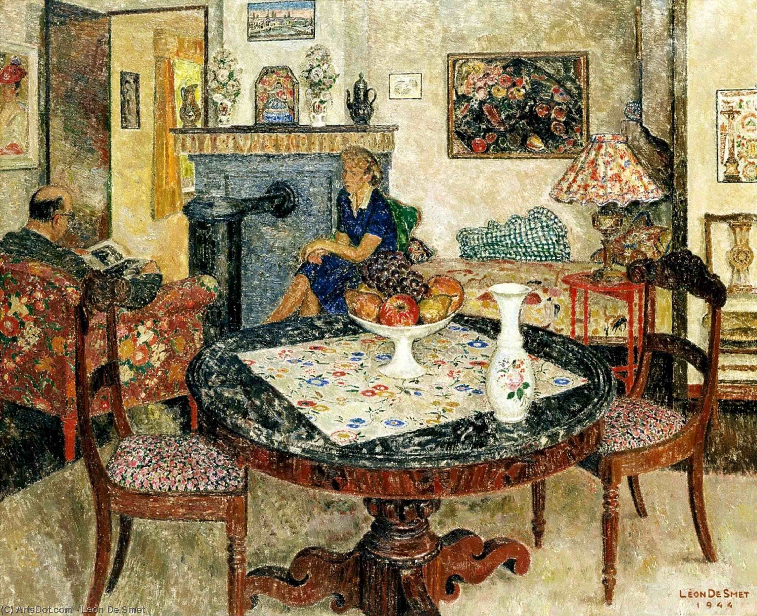 Wikioo.org - The Encyclopedia of Fine Arts - Painting, Artwork by Leon De Smet - Interior