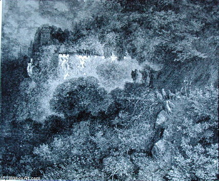 WikiOO.org - Encyclopedia of Fine Arts - Lukisan, Artwork Paul Gustave Doré - The Castle Overgrown With Vegetation