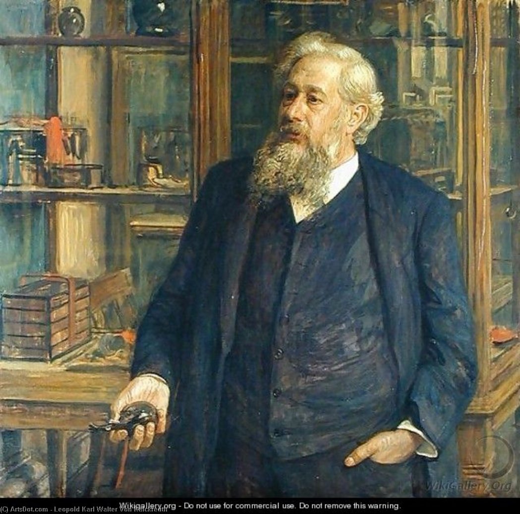 WikiOO.org - Encyclopedia of Fine Arts - Maleri, Artwork Leopold Karl Walter Von Kalckreuth - Portrait Of Justus Brinckmann