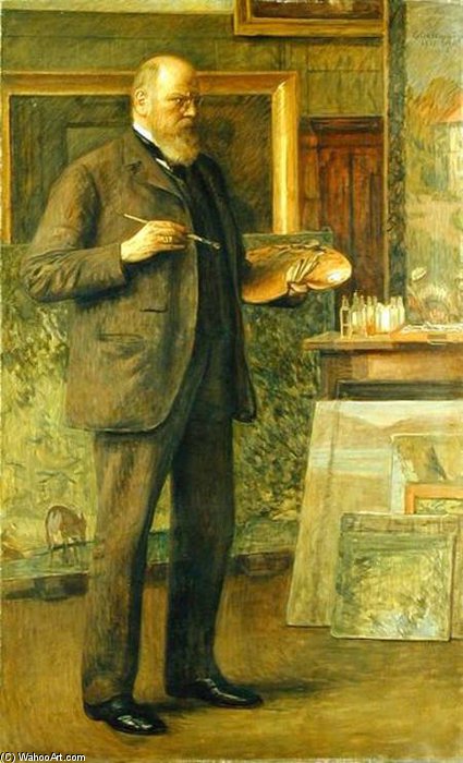 Wikioo.org - The Encyclopedia of Fine Arts - Painting, Artwork by Leopold Karl Walter Von Kalckreuth - Self Portrait
