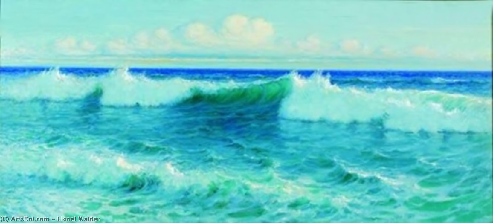 Wikioo.org - The Encyclopedia of Fine Arts - Painting, Artwork by Lionel Walden - Breaking Waves