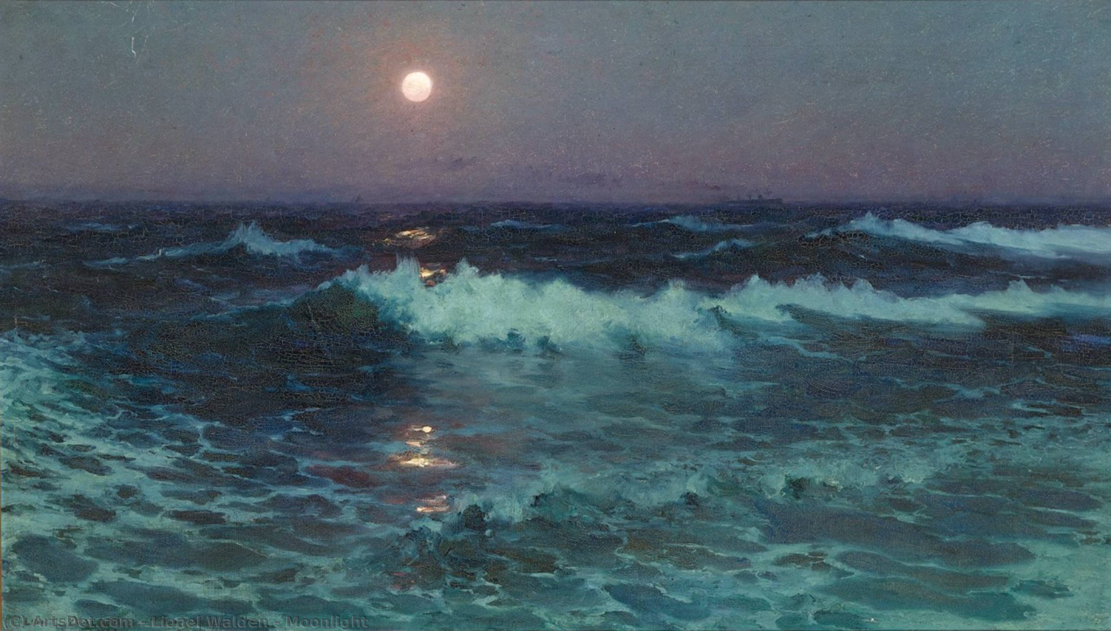 Wikioo.org - The Encyclopedia of Fine Arts - Painting, Artwork by Lionel Walden - Moonlight
