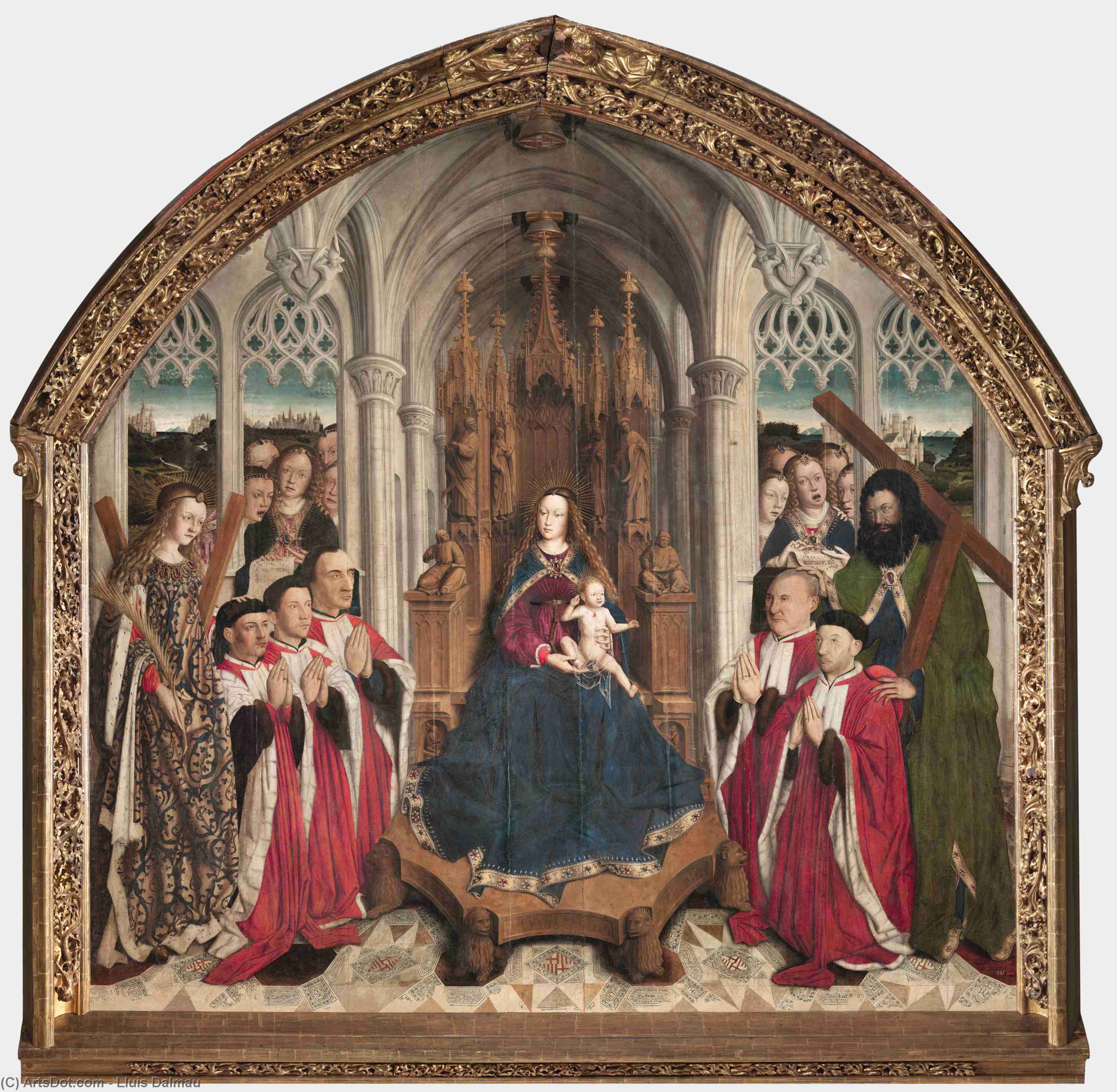 Wikioo.org - The Encyclopedia of Fine Arts - Painting, Artwork by Lluis Dalmau - Virgin of the Consellers