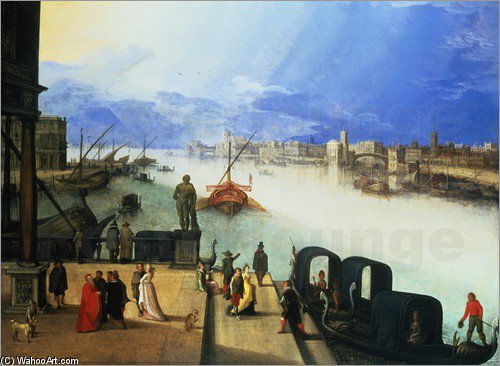 Wikioo.org - The Encyclopedia of Fine Arts - Painting, Artwork by Louis De Caullery - View Of Venice