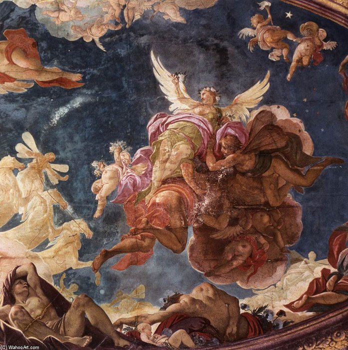 Wikioo.org - The Encyclopedia of Fine Arts - Painting, Artwork by Louis Dorigny (Ludovico Dorigny) - Celebration Of The Myth Of Apollo