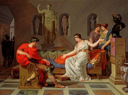 Wikioo.org - The Encyclopedia of Fine Arts - Painting, Artwork by Louis Gauffier - Cleopatra And Octavian,