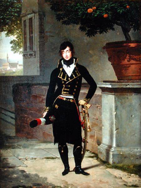 Wikioo.org - The Encyclopedia of Fine Arts - Painting, Artwork by Louis Gauffier - Portrait Of An Officer Of The Cisalpine Republic