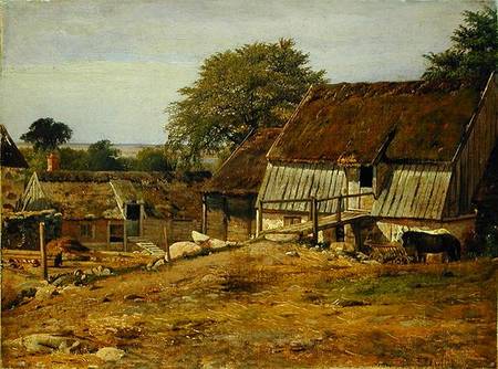 WikiOO.org - Encyclopedia of Fine Arts - Lukisan, Artwork Louis Gurlitt - A Farmhouse In Sweden