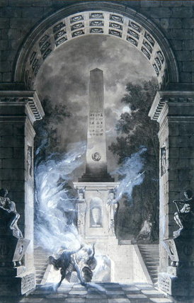 WikiOO.org - Εγκυκλοπαίδεια Καλών Τεχνών - Ζωγραφική, έργα τέχνης Louis Jean Desprez - Scene From The Tragedy Of 'semiramis' By Voltaire