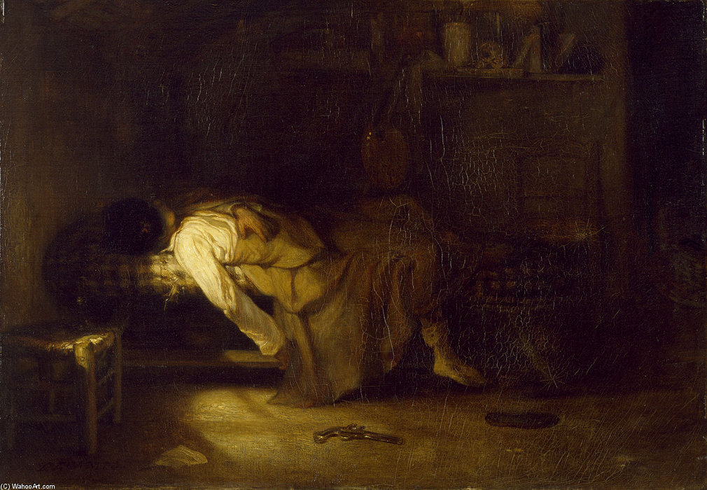 WikiOO.org – 美術百科全書 - 繪畫，作品 Louis Léopold Robert -  的  自杀