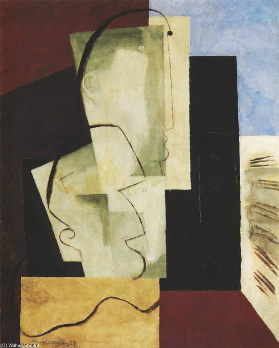 Wikioo.org - The Encyclopedia of Fine Arts - Painting, Artwork by Louis Marcoussis (Ludwik Markus) - Concert