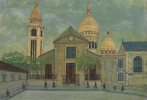 Wikioo.org – La Enciclopedia de las Bellas Artes - Pintura, Obras de arte de Louis Vivin - Eglise Saint Pierre De Montmartre