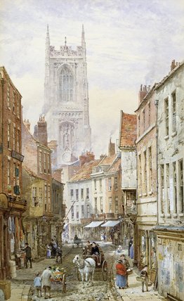 Wikioo.org - The Encyclopedia of Fine Arts - Painting, Artwork by Louise Rayner - A View Of Irongate, Derby