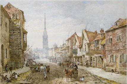 Wikioo.org - The Encyclopedia of Fine Arts - Painting, Artwork by Louise Rayner - Castle Street, Salisbury