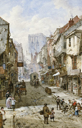Wikioo.org - The Encyclopedia of Fine Arts - Painting, Artwork by Louise Rayner - Foss Gate, York