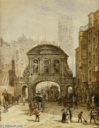Wikioo.org - The Encyclopedia of Fine Arts - Painting, Artwork by Louise Rayner - Temple Bar