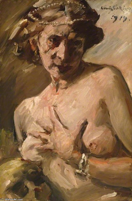 Wikioo.org - The Encyclopedia of Fine Arts - Painting, Artwork by Lovis Corinth (Franz Heinrich Louis) - Magdalen With Pearls In Her Hair