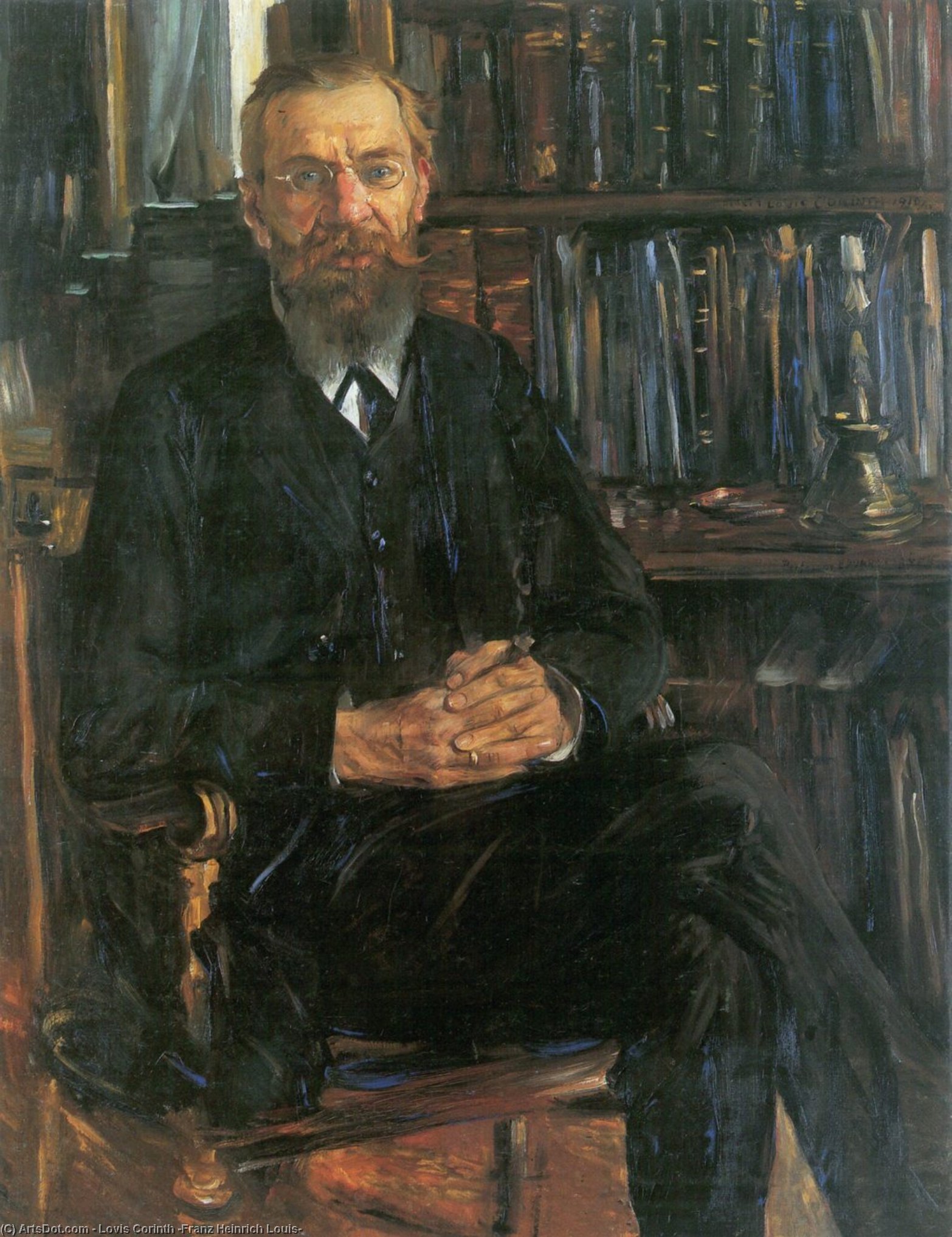WikiOO.org - Encyclopedia of Fine Arts - Maleri, Artwork Lovis Corinth (Franz Heinrich Louis) - Portrait Of Dr Edward Meyer