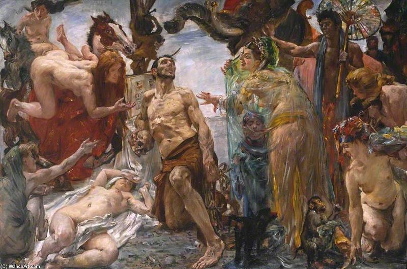 Wikioo.org - The Encyclopedia of Fine Arts - Painting, Artwork by Lovis Corinth (Franz Heinrich Louis) - The Temptation Of St Anthony After Gustave Flaubert