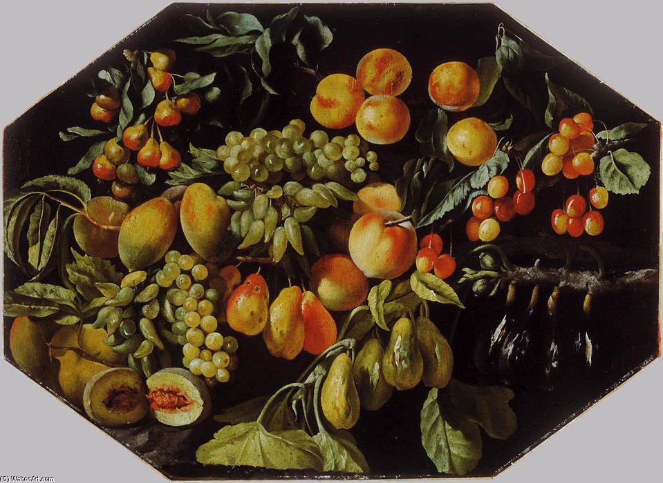 Wikioo.org - The Encyclopedia of Fine Arts - Painting, Artwork by Luca Forte - Still-life Of Fruit