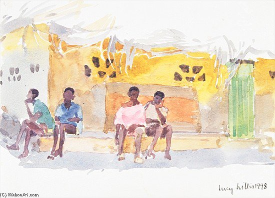 Wikioo.org - สารานุกรมวิจิตรศิลป์ - จิตรกรรม Lucy Willis - Children Waiting