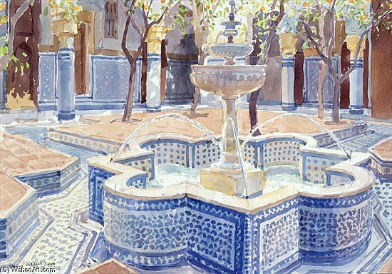 Wikioo.org - Bách khoa toàn thư về mỹ thuật - Vẽ tranh, Tác phẩm nghệ thuật Lucy Willis - The Blue Fountain