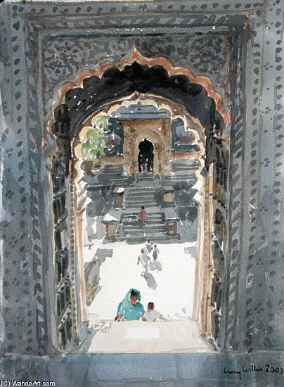 WikiOO.org - دایره المعارف هنرهای زیبا - نقاشی، آثار هنری Lucy Willis - The Maheshwar Temple