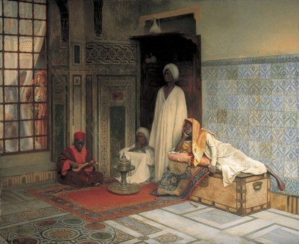 Wikioo.org - The Encyclopedia of Fine Arts - Painting, Artwork by Ludwig Deutsch - The Guards Of The Harem