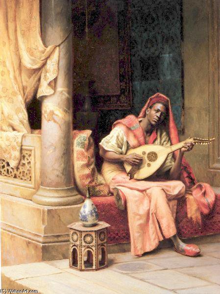 Wikioo.org - The Encyclopedia of Fine Arts - Painting, Artwork by Ludwig Deutsch - The Musician