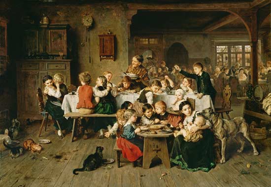 Wikioo.org - The Encyclopedia of Fine Arts - Painting, Artwork by Ludwig Knaus - A Children's Party