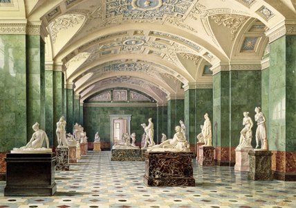 Wikioo.org - The Encyclopedia of Fine Arts - Painting, Artwork by Luigi Premazzi (Ludwig Osipovich) - The First Room Of Modern Sculpture