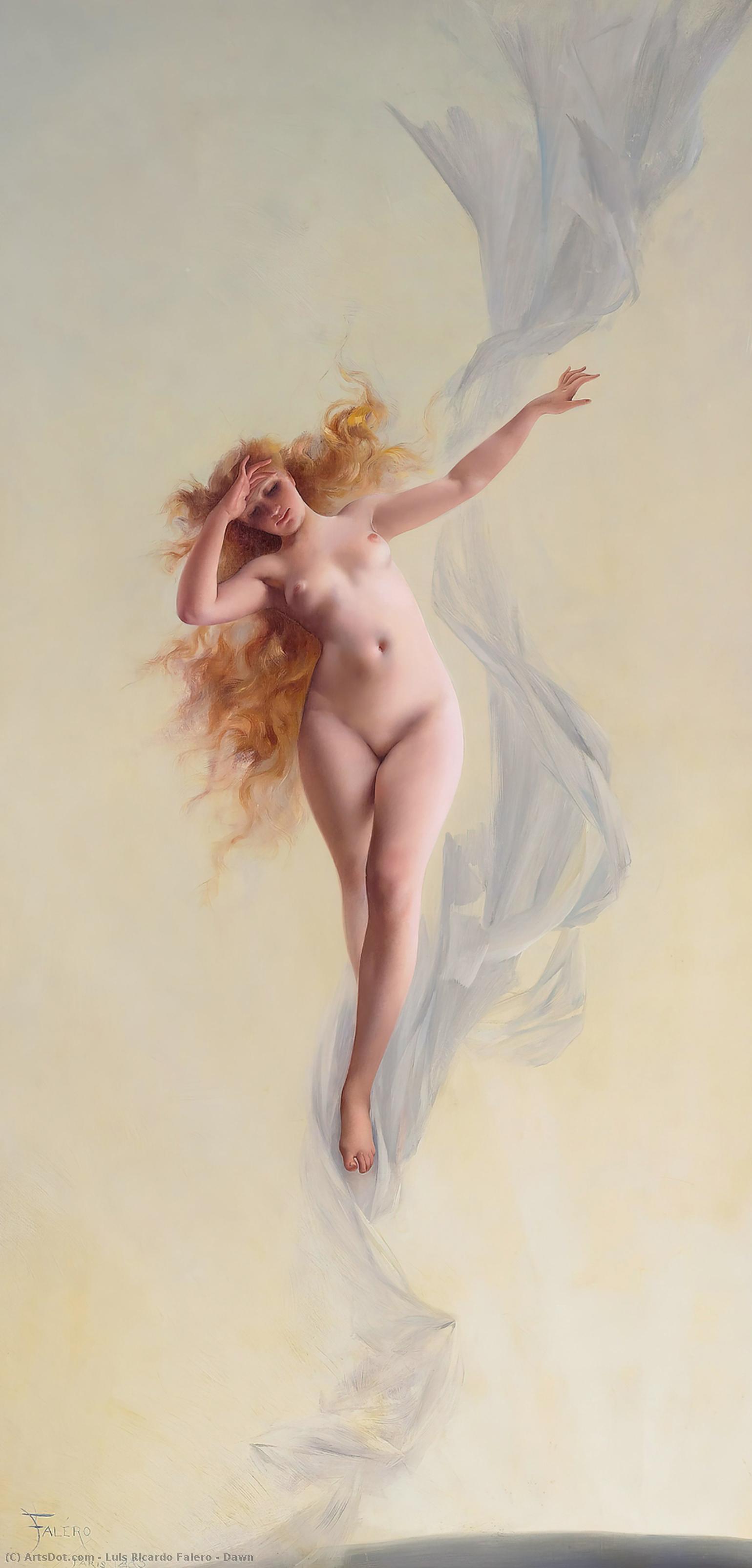 WikiOO.org - Encyclopedia of Fine Arts - Maleri, Artwork Luis Ricardo Falero - Dawn