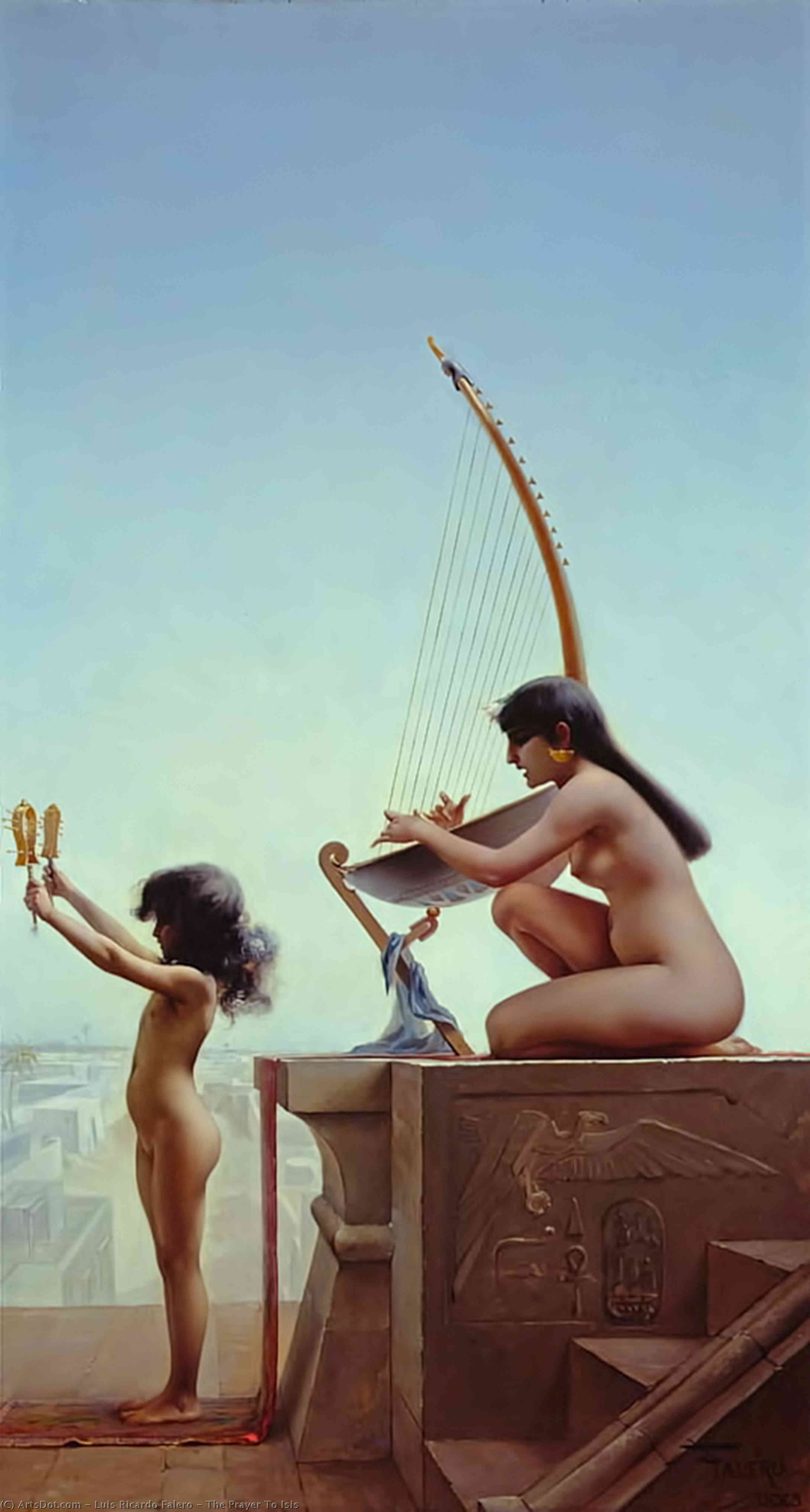 Wikioo.org - The Encyclopedia of Fine Arts - Painting, Artwork by Luis Ricardo Falero - The Prayer To Isis