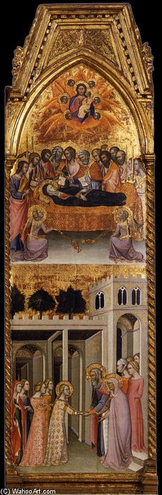 Wikioo.org - The Encyclopedia of Fine Arts - Painting, Artwork by Manfredi De Battilor Bartolo Di Fredi Fredi - The Coronation Of The Virgin (detail)