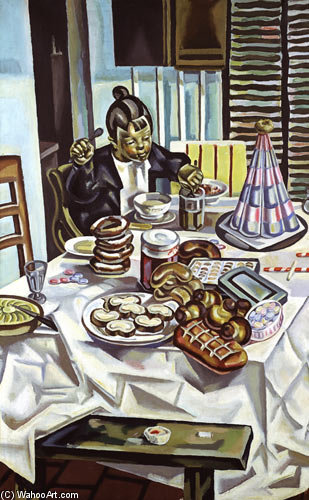 WikiOO.org - Enciclopédia das Belas Artes - Pintura, Arte por Maria Blanchard - The Child With The Cakes